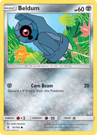 Beldum 83/145 - SM  Guardians Rising Reverse Holofoil-1