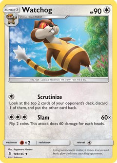Watchog 108/145 - SM  Guardians Rising Reverse Holofoil-1
