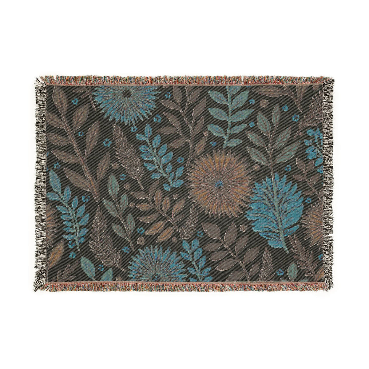 Floral Woven Blanket — Reversible Boho Throw for Living Room & Bedroom-5