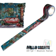 AALL and Create - Rouleau de Masking Tape 25mm x 10m - Blueish Parlor (Layer-It-Up !)-1