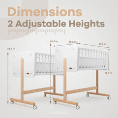 Wooden Bedside Bassinet Sleeper | Comfy Cubs-2