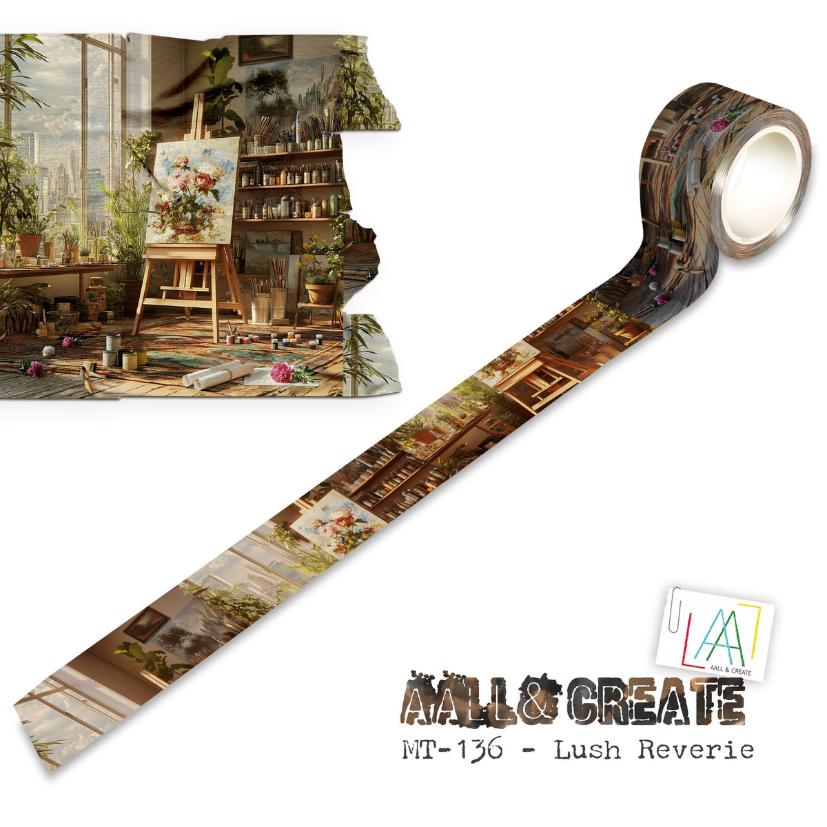 AALL and Create - Rouleau de masking tape 25mm x 10m - Lush Reverie (Superposez-le !)-1