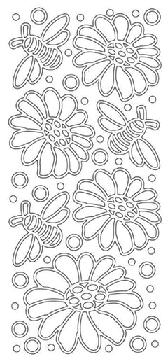 Peel-Off Stickers - Flowers and Bees-1