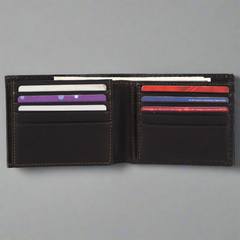 MET Men's Bifold Flip Up RFID Leather Wallet-2