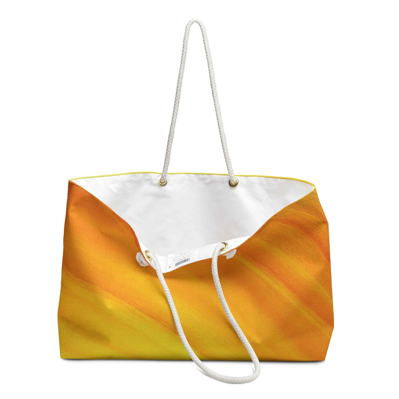 Sunset Gradient Weekender Bag | Yellow Orange Beach Large Tote Bag-5