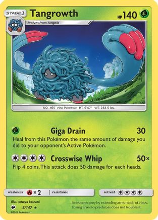 Tangrowth/147 - SM  Burning Shadows Reverse Holofoil