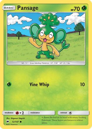 Pansage 12/147 - SM  Burning Shadows-1