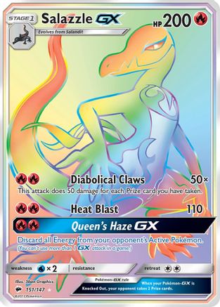 Salazzle GX (Secret)/147 - SM  Burning Shadows Holofoil-1