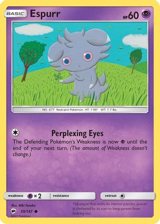 Espurr 59/147 - SM  Burning Shadows Reverse Holofoil-1