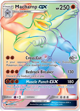 Machamp GX (Secret)/147 - SM  Burning Shadows Holofoil-1