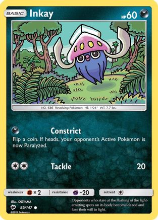 Inkay 89/147 - SM  Burning Shadows Reverse Holofoil-1