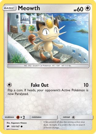 Meowth 101/147 - SM  Burning Shadows-1