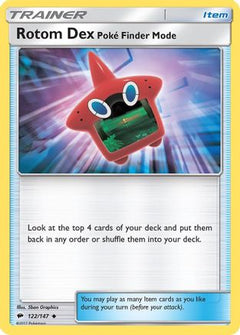 Rotom Dex Poke Finder Mode 122/147 - SM  Burning Shadows-1