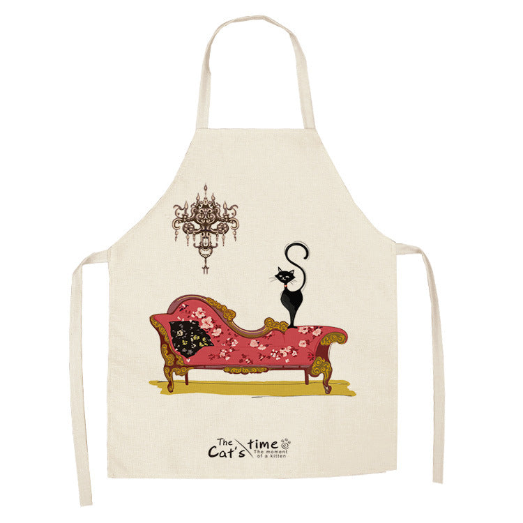 European and American cartoon cute cat apron-8
