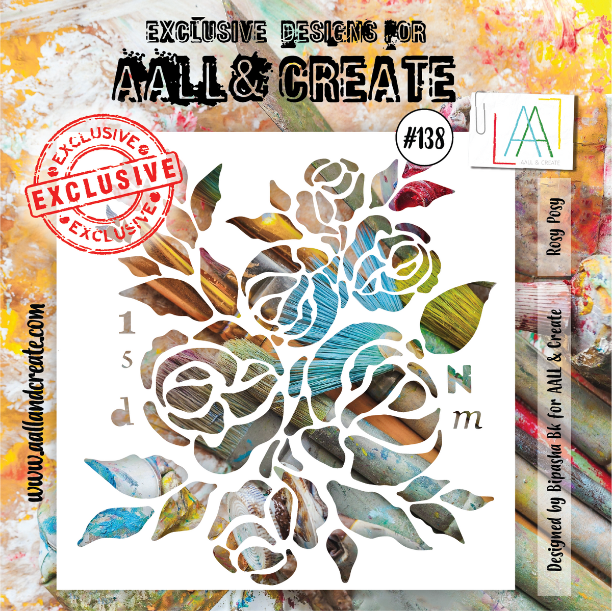 AALL and Create Stencil - 138 - Rosy Posy-1