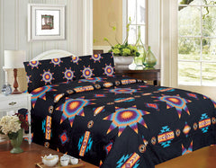 Black Super Soft Sheet Set – Starburst Design-1