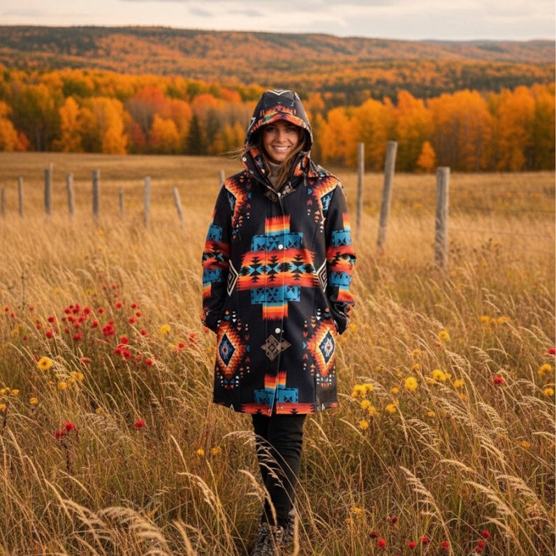 3/4-length Native coat (Night Star)-1