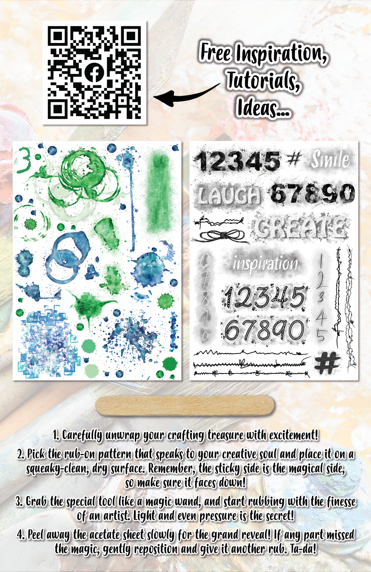AALL and Create - A5 Rub-Ons - Emerald Azure-2