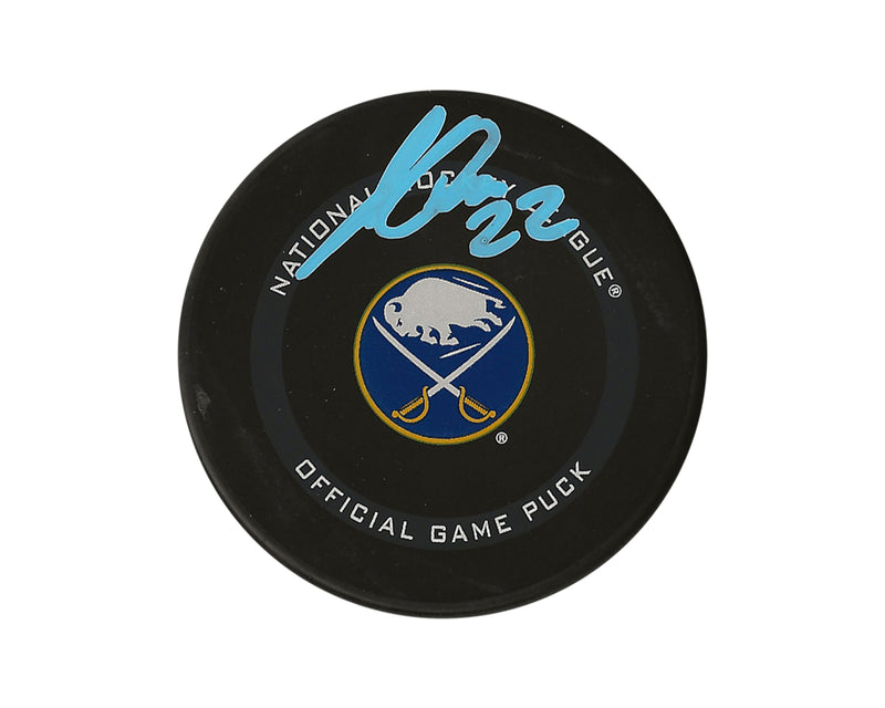Jack Quinn Autographed Buffalo Sabres Official Game Puck-1