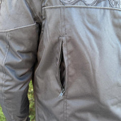 Open Road Men's Reflective Skull Cordura Motorcycle Jacket-5