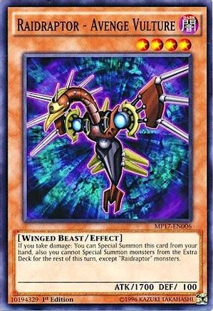 Raidraptor - Avenge Vulture (MP17-EN006) - 2017 Mega-Tins Mega Pack 1st Edition