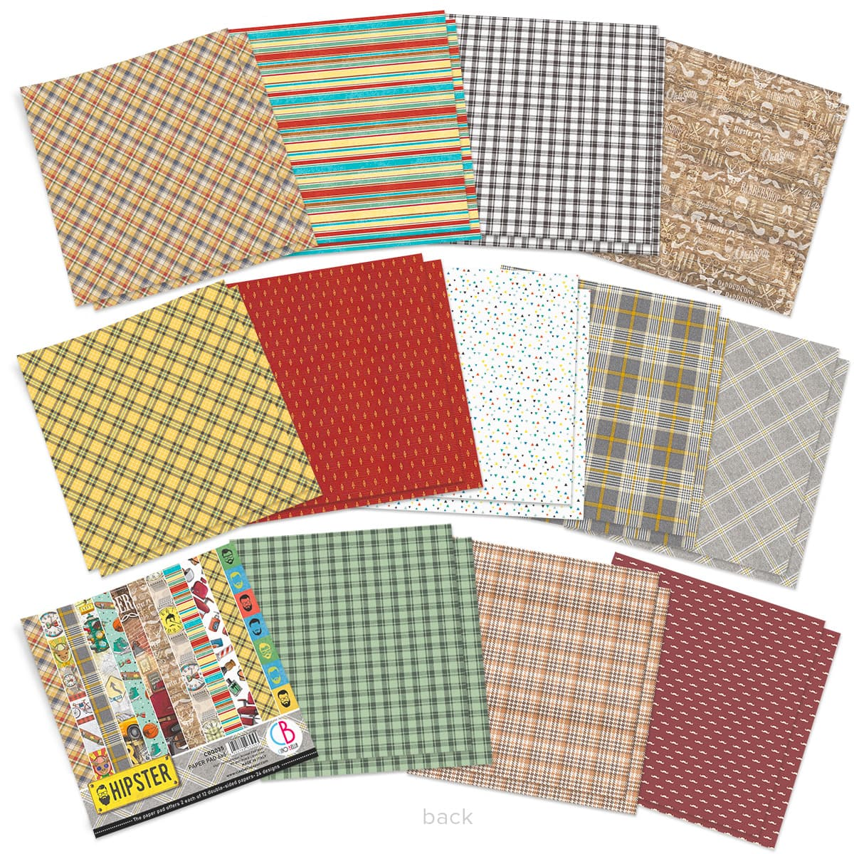 Ciao Bella Hipster Paper Pad 6"x6" 24/Pkg-3