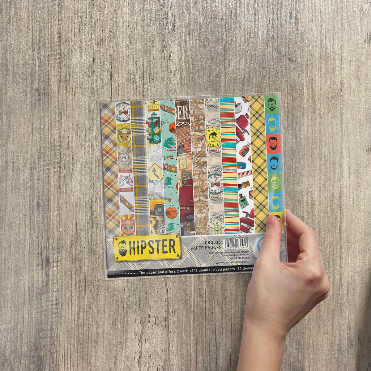 Ciao Bella Hipster Paper Pad 6"x6" 24/Pkg-4