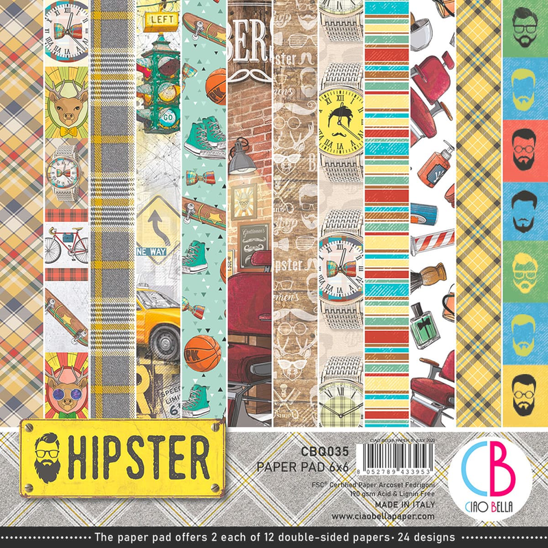 Ciao Bella Hipster Paper Pad 6"x6" 24/Pkg-1