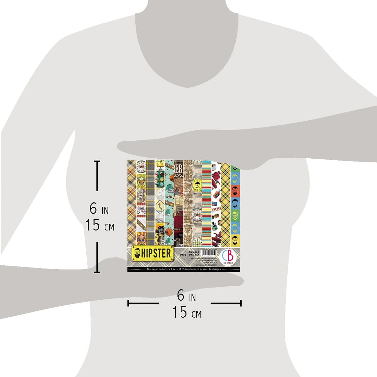Ciao Bella Hipster Paper Pad 6"x6" 24/Pkg-5