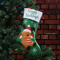 Christmas Stocking Pendant – Elk & Santa Hanging Decoration-5