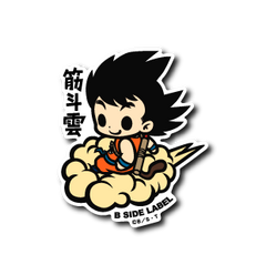 Dragon Ball - Goku Riding Nimbus Small Sticker (B-SIDE LABEL)-1