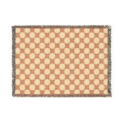 Geometric Checkered Woven Throw Blanket-2
