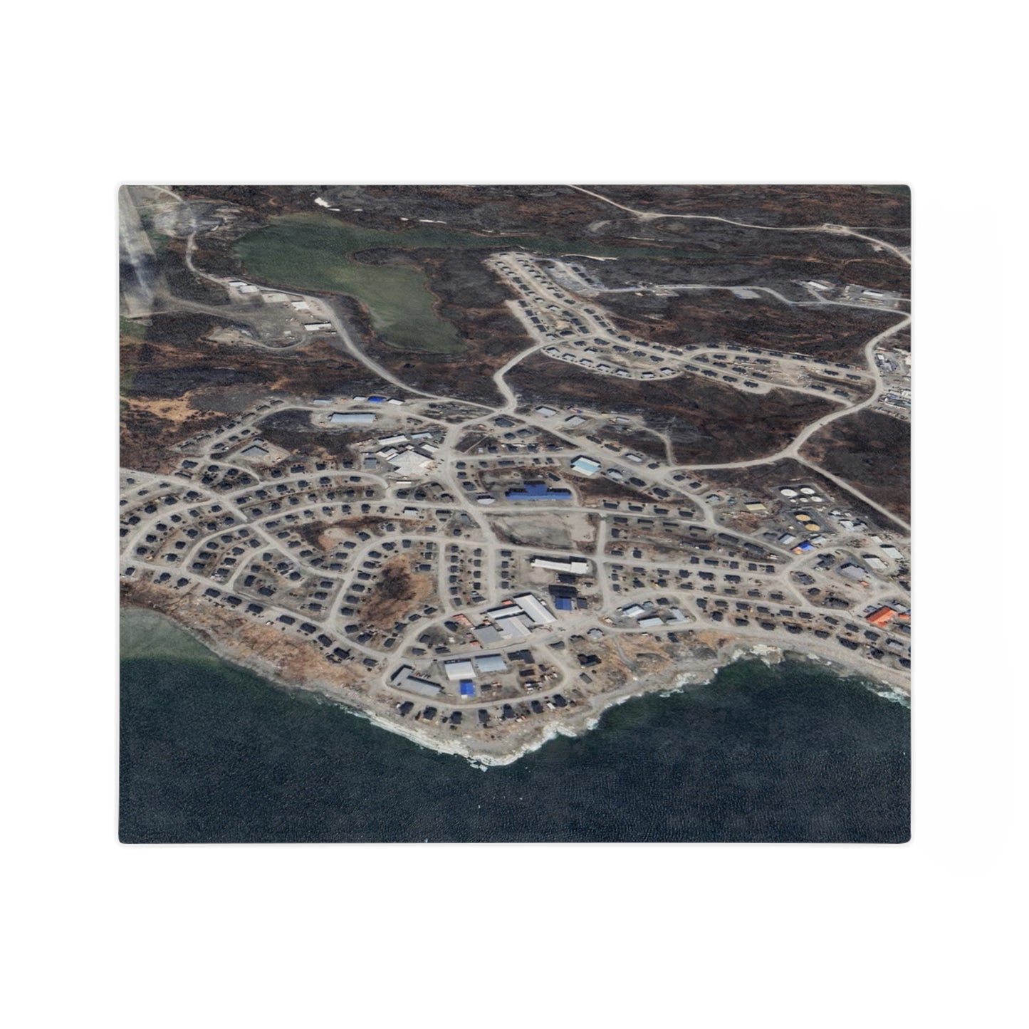 Puvirnituq Nunavik Velveteen Throw Blanket