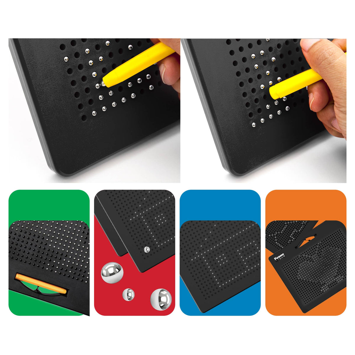 PicassoTiles - PicassoTiles Double-Sided Magnetic Drawing Tablet Pad - Ages 3+-6