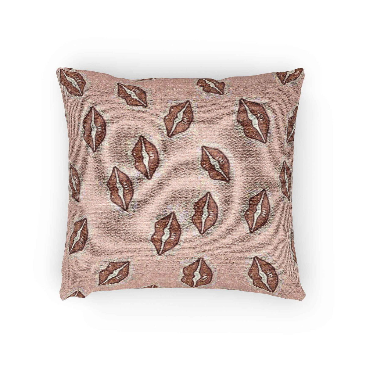 Kiss Pattern Woven Pillow | Lip Print Decorative Pillow-5