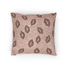 Kiss Pattern Woven Pillow | Lip Print Decorative Pillow-5