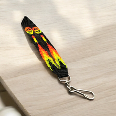 Black Native American Style Wrist Lanyard-1