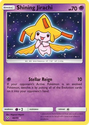 Shining Jirachi 42/73 - Shining Legends Holofoil-1