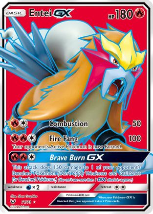 Entei GX (Full Art) 71/73 - Shining Legends Holofoil-1