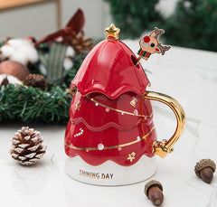 Christmas tree ceramic mug-3