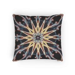 Starburst Mandala Woven Pillow | Geometric Boho Throw Cushion-9