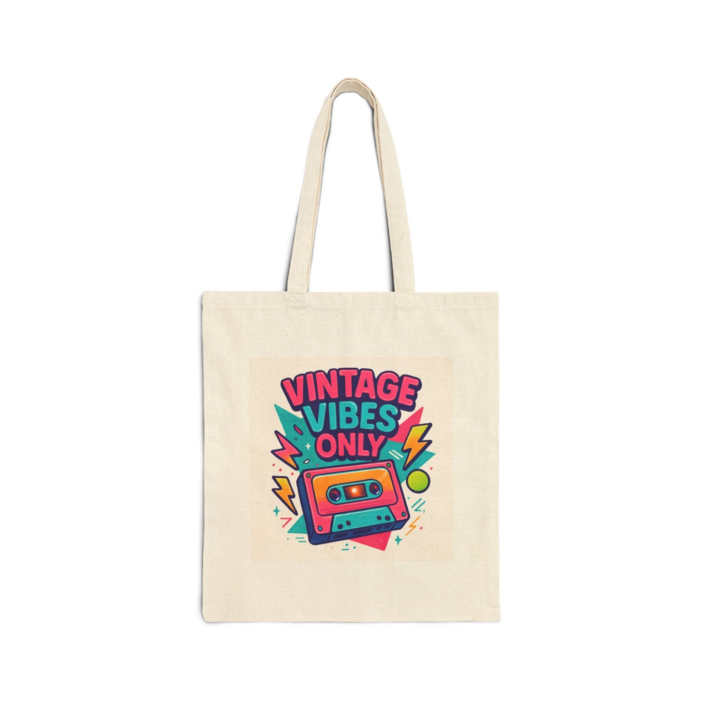 Cotton Canvas Tote Bag "Vintage Vibes Only"