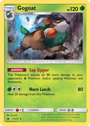 Gogoat 11/111 - SM  Crimson Invasion Holofoil