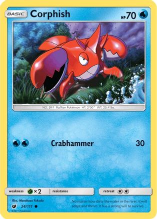 Corphish 24/111 - SM  Crimson Invasion Reverse Holofoil-1