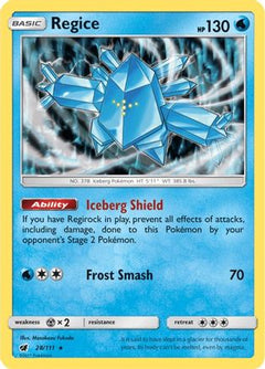 Regice 28/111 - SM  Crimson Invasion Holofoil-1