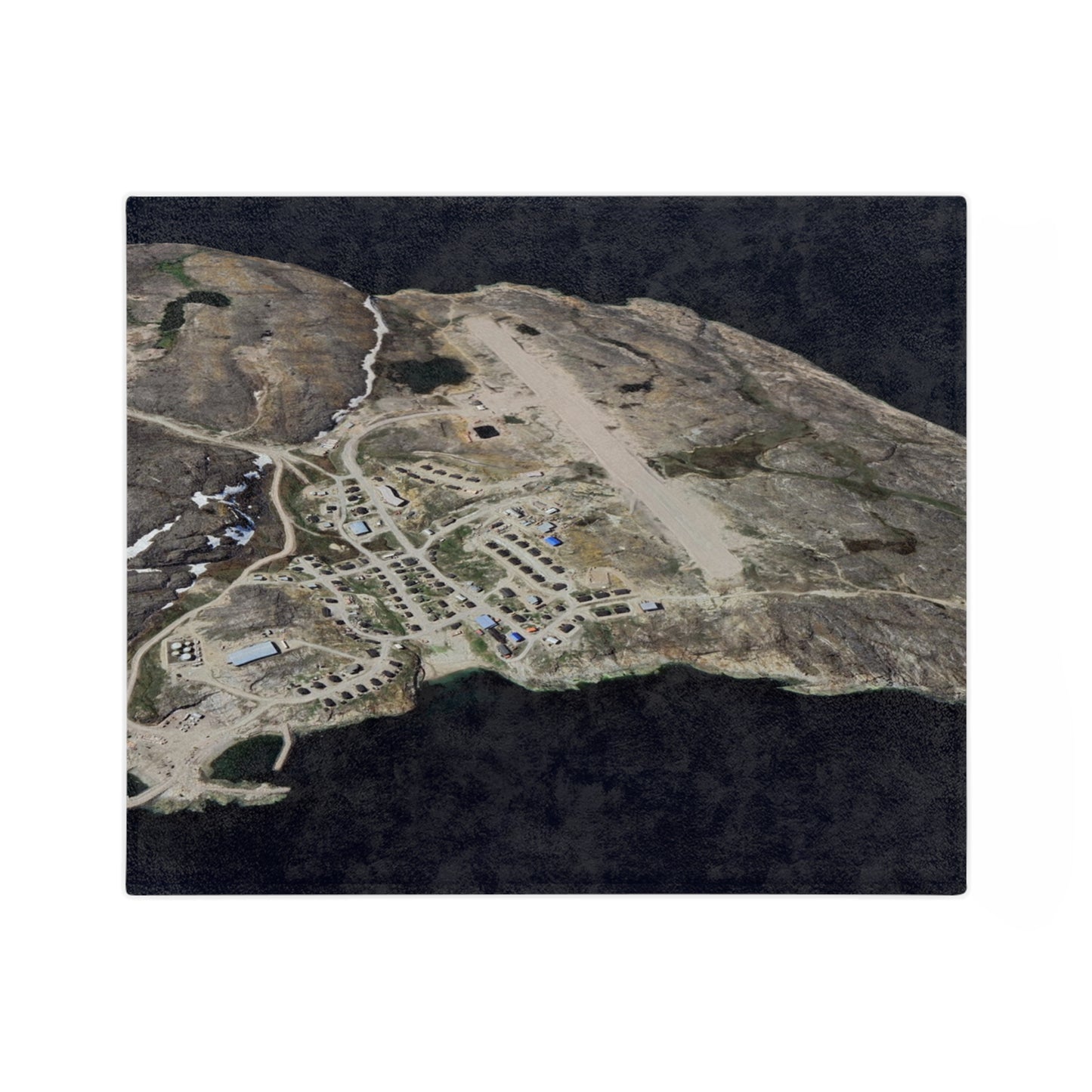 Ivujivik Nunavik Velveteen Throw Blanket