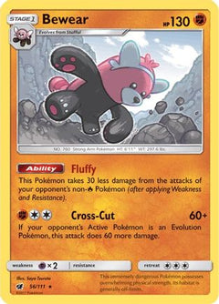 Bewear 56/111 - SM  Crimson Invasion Reverse Holofoil-1