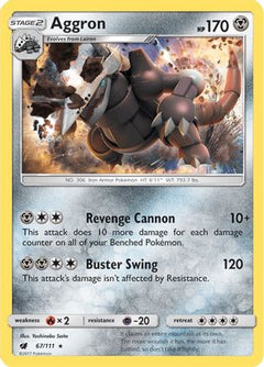 Aggron 67/111 - SM  Crimson Invasion Reverse Holofoil-1