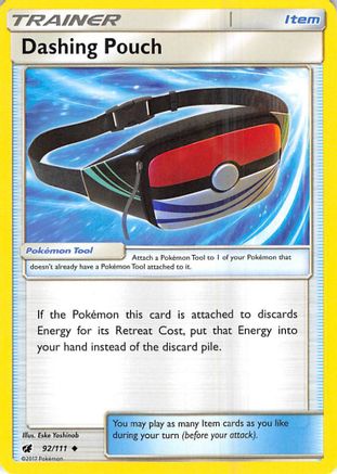 Dashing Pouch 92/111 - SM  Crimson Invasion Reverse Holofoil