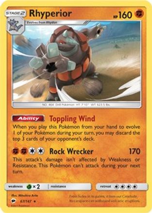 Rhyperior - 67/147 (SM Burning Shadows) - Deck Exclusives-1